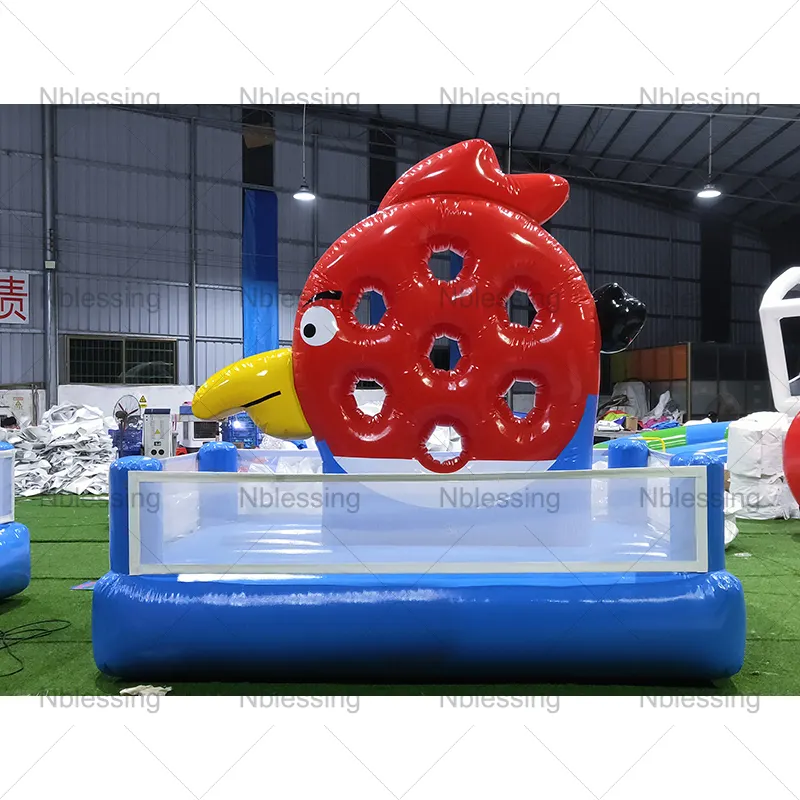 Nb टीम निर्माण क्रोधित inflatable खेल बड़े inflatable फेंकने वाले पक्षी खेल इंफ्लेटेबल गेम