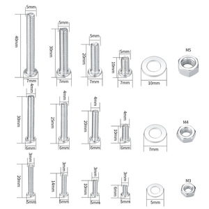 Carbon Steel Galvanized Round Head Screws And Nuts Metric 720pcs Set Standard Thread Level 4.8 YB 818 - Product Image 3