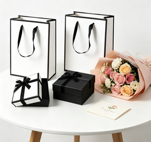 2PCS Elegant Scratch Resistant Rectangular <b>Jewellery</b> Gift <b>Box</b> 2 Gift Bags Small Gift <b>Box</b> for Rings <b>Earrings</b> - Product Image 5