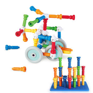 Early Learning Interlocking <b>Toy</b> <b>Building</b> Set For Kids 2 4 Years Old Colorful Construction Blocks Educational Playset - Product Image 1