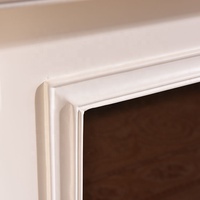 Cheminée électrique en bois massif avec manteau sculpté à la main, flamme LED simulée, chauffage autonome pour salon intérieur