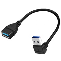 Cable de Extensión USB 3.0 de 90 Grados, Macho a Hembra, Núcleo de Cobre, Transmisión de Datos de Alta Velocidad para Computadora