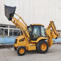 Pengiriman Gratis EURO5 Mesin Diesel EPA Backhoe Loader 4x4 Cina Mini Retroexcavadora Loader Bekas Backhoe Loader untuk Dijual
