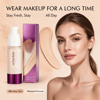 Fond de teint liquide Se7en Kiss Warm, fini naturel brillant effet miroir, maquillage waterproof, correcteur, crème BB, fond de teint liquide