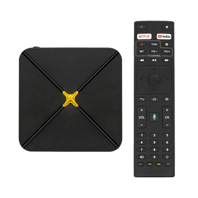 HLQ-PLUS Customize logo Android Tv Box Amlogic S905  Android 14 2GB 8GB  BT Voice Remote Dual Wifi  Support Player Watch Tv