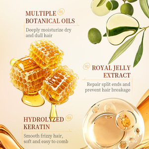 Masque capillaire UROSE Hair Energy Bee Locust Pulp avec essence de gelée royale pour une réparation profonde et un traitement des cheveux abîmés - Product Image 2
