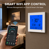 Unidades de bobina de ventilador de aire acondicionado Central WiFi de 4 tubos FCU termostato refrigeración calefacción controlador de temperatura de habitación inteligente