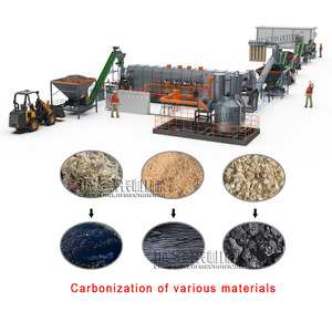 Machine de fabrication de biochar entièrement automatique, carbonisation du charbon sans fumée, capacité de 300-3000 kg, ligne de production de carbone en acier inoxydable - Product Image 5