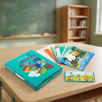 Kit de Papelería AaPee con Estuche de Cristal, Set de Útiles Escolares con Cuadernos Coloridos, Estuche para Lápices, Borrador, Tamaño A4, Hecho en India