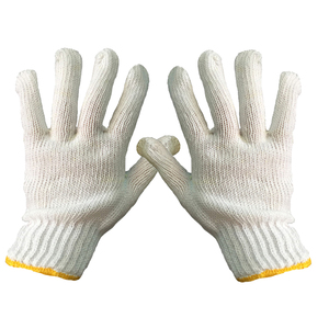 Guantes de mano de trabajo de algodón punteado de PVC Guantes de mano de la industria de puntos de PVC natural de construcción punteada - Product Image 2