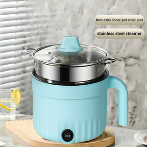 Olla Eléctrica Rápida 2 en 1 al por Mayor, Olla Interior Antiadherente, Arrocera Pequeña para el Hogar o Dormitorio con Tapa de Vidrio Templado - Product Image 5