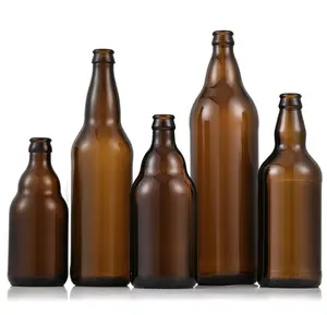 ขวดเบียร์เม็กซิกันขนาด250มล. 330มล. 500มล. 640มล. ขวดเบียร์แก้วพร้อมฝามงกุฎ