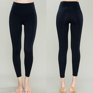 कस्टम लोगो ठोस उच्च कमर वाले योग लेगिंग को स्क्रैच बट खेल प्रशिक्षण जिम योग पैंट महिला स्लिम पैंट - Product Image 2