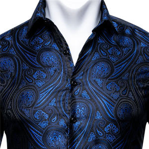 High Quality Custom Design Autumn Poplin Formal Casual Fashion Slim Fit Street Wear Long Sleeve <b>Men</b> Plus Size <b>Dress</b> Shirts - Product Image 2