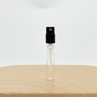 Mini flacon pulvérisateur cylindrique 1ml 1.5ml 2ml 2.5ml en verre transparent sérigraphié pour parfum et diffuseur à bâtonnets