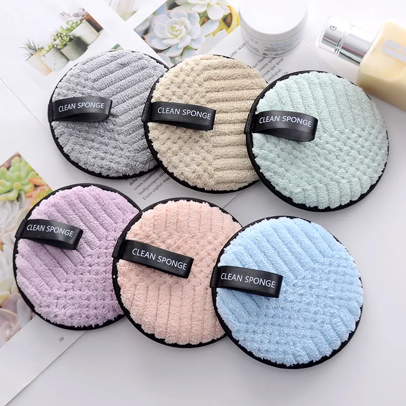 2024 New Microfiber Makeup Remover Pads Reusable Face Skin Care Cloths Makeup Remover Face Cleaning Sponge Pads