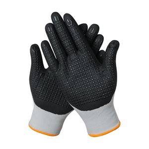 بشعار مخصص قفازات قطنية 15/18 قفازات مطلية بلاصق من اللاتكس والبوليستر قفازات السلامة في الحدائق - Product Image 1