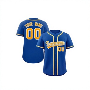 100% Polyester Uniforms <b>Sets</b> Custom Design <b>Baseball</b> Apparel Softball <b>Baseball</b> Jersey Adult Team Pattern Embossed Breathable - Product Image 1