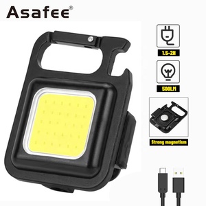Xách Tay Túi 800Lumens Keychain Mini Đèn Pin Gấp Khung Nam Châm Mở Chai Làm Việc Ánh Sáng COB Cắm Trại Đèn - Product Image 4