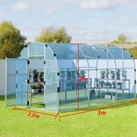Serre tunnel moderne mini portable en acier pour culture hydroponique et croissance des plantes de jardin 2,5x3x2m