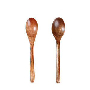 20cm solid wood <b>spoon</b>, environmentally friendly, old lacquer, food-grade, household wooden <b>spoon</b>, <b>small</b> wooden ladle, soup - Product Image 5
