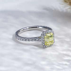 Bague en platine et or jaune avec diamant de laboratoire Messi Jewelry MSR-1478 pour les occasions spéciales - Product Image 2