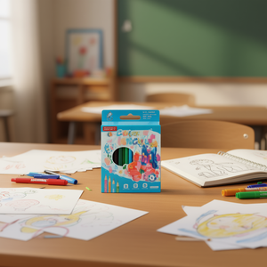 12 Color Short Colored Pencils 5.0mm Lead Diameter Digital Printing School Office Supplies - Product Image 2