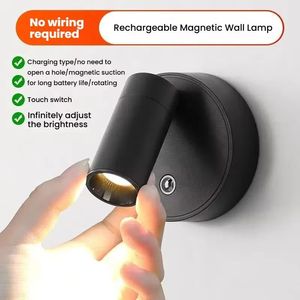 Spot LED moderne Magn Lampe murale Télécommande Chambre à coucher Chevet Lecture Sans scintillement Protection <span class=keywords><strong>des</strong></span> yeux Angle réglable Type-C - Product Image 6