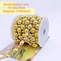 Décoration Murale de Noël de Luxe pour la Maison, Chaîne Perlée de 14 mm, 10 Yards/Rouleau pour Sacs et Chaussures, En Stock, Vente en Gros