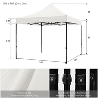Carpa plegable de acero de alta calidad con toldo de poliéster y carpas plegables de acero Gazebo