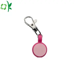 OKSILICONE Bán Buôn Kích Thước Nhỏ Vòng Trống Ngăn Ngừa Bị Mất Dấu Chân Vật Nuôi Dog Cat Id Tấm Trống Thẻ Với Kim Loại Tôm Hùm Clasp