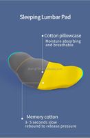 Coussin lombaire ergonomique orthopédique en mousse à mémoire de forme pour lit, avec housse amovible et lavable, personnalisable et antibactérien