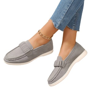 Zapatos Planos Casuales de Estilo Británico de Gamuza para Mujer, Novedad de Primavera, Talla Grande - Product Image 5