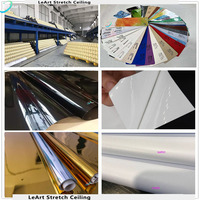 Tela de techo elástica de espejo de PVC brillante efecto reflectante de calidad superior LeArt MSD