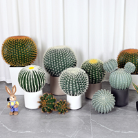 Grand cactus réaliste de style désertique pour la décoration paysagère, plante artificielle verte, ornement de cactus factice