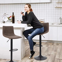 Runwood Wholesale Nordic Leather Stool Swivel Kitchen Bar Counter Chairs Sillas De Bar Chair Bar Stool