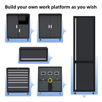 Armoire de classement modulaire en acier robuste personnalisable OEM avec roulettes réglables pour le rangement de salle de sport/sous-sol - Garantie 3 ans