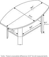 Table basse moderne minimaliste en bois d'ingénierie avec design gain de place, mobilier de salon brun foncé