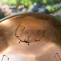 Mountain Rain Quartz 20" Butterfly Drum Metal Handpan with Musical Scale Free Case & Mallets-Handmade
