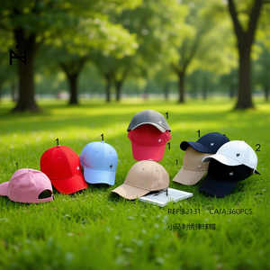 Cappellino da Baseball con Ricamo Pony Rosso Blu Rosa Beige Grigio Blu Navy Bianco Nero Confezione da 360 Pezzi Ref32131 - Product Image 3