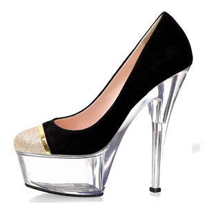 Zapatos de Tacón Alto Ultrafino con Cabeza Redonda Dorada de 15 cm, Zapatos de Moda para Mujer, Primavera y Otoño, Nuevos Zapatos de Mujer - Product Image 3