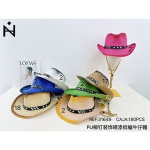 Cappello da Cowboy in Carta Intrecciata Dipinta con Borchie SOMBRERO PU, Confezione da 180 Pezzi, Rif. 31649 - Product Image 3