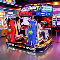 Máquina de Videojuegos Simulador de Vuelo Electrónico para Interiores, Juego de Carreras de Autos Arcade Operado con Monedas para Niños con 2 Jugadores en Inglés