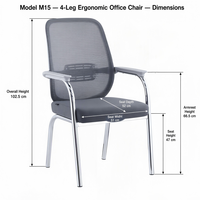 Chaise de conférence empilable Chrome Loop avec dossier haut en maille et assise rembourrée pour salle de formation et salle de banquet