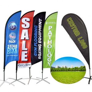 Printing Trade Show Wind Event Sports Outdoor Promotional Beach Flags Advertising Usage Feather Beach Flag - Product Image 1