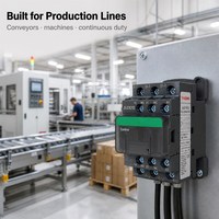 Kontaktor AC Magnetik LC1D09M7 Kontaktor Listrik Tahan Lama untuk Kontrol Sirkuit 25A 220V Kontaktor