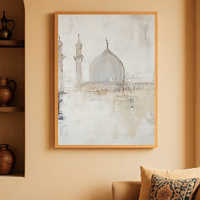 Art mural islamique, calligraphie arabe, impression sur toile, images de mosquée, décorations personnalisées pour la maison, peintures décoratives pour le salon