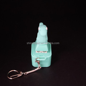 Lizard Sound Glowing Keychain Fidget Toy Interactive <b>LED</b> Sound Stress Relief Clicker Key <b>Ring</b> - Product Image 5