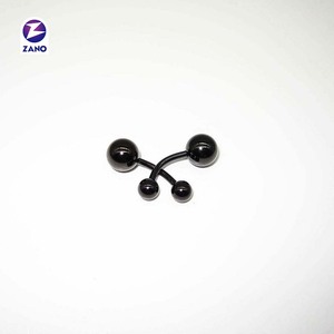 Anillo de Acero Inoxidable Chapado en Oro con Bola Lisa para Piercing de Ombligo, Calibre 14, para Bodas - Product Image 3