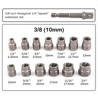 Ensemble de 14 extracteurs de boulons et d'écrous endommagés en acier Cr-Mo avec coffret de rangement solide, outil d'extraction d'écrous